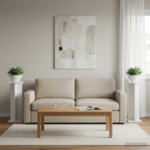 Стойка за растения 2 бр. Бяло 25 x 25,5 x 80,5 см