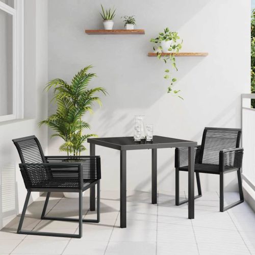 Комплект за хранене в градината 3 pcs Черно