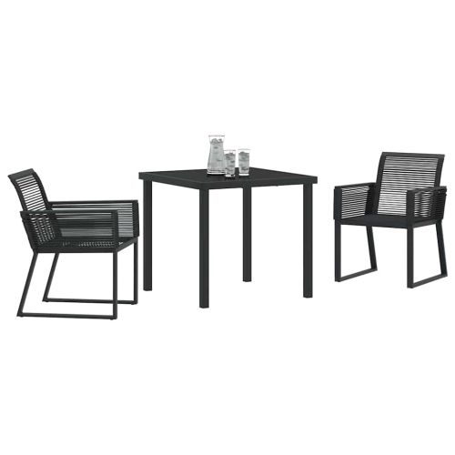 Комплект за хранене в градината 3 pcs Черно
