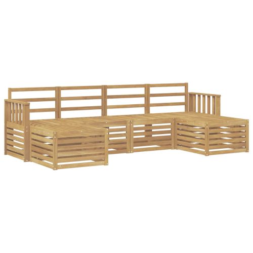 Комплект дивани за открито 5 pcs Бяло 249 x 122,5 x 73 см