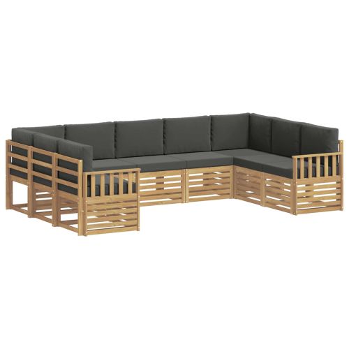 Комплект дивани за открито 7 pcs Бяло и антрацит