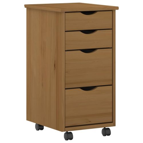 Комплект бюро и подвижен шкаф MOSS 2 pcs Кехлибарен