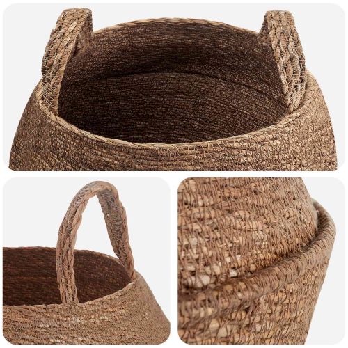 Саксия за растения с дръжки 2 pcs Натурално Ø 45 x 36 см