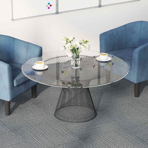 Килимна плочка Светлосиво на ивици 50 x 50 cm 20 pcs ПП и Битум