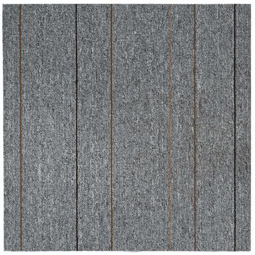 Килимна плочка Светлосиво на ивици 50 x 50 cm 36 pcs ПП и Битум