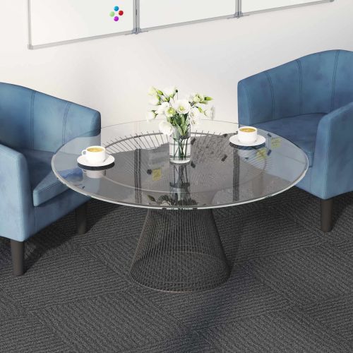 Килимна плочка Средно сиво 50 x 50 cm 4 pcs ПП и Битум