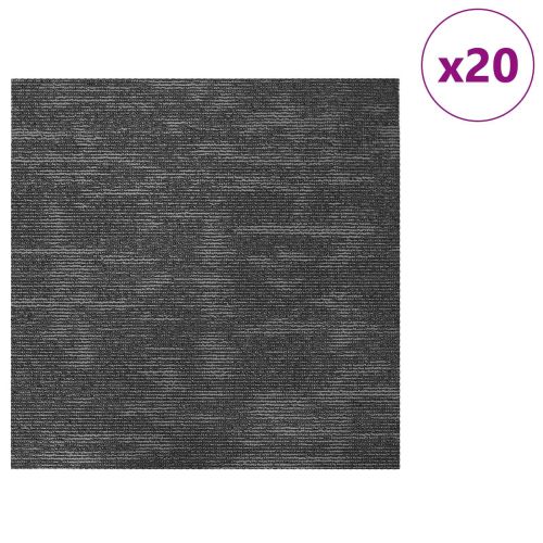 Килимна плочка Въгленово сиво 50 x 50 cm 20 pcs ПП и Битум