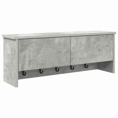Стенен закачалка за палта с рафт Циментено сиво 80 x 20 x 30 cm