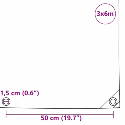 Найлон 650g / m² Бежово 3 x 6 m Канва с PVC покритие