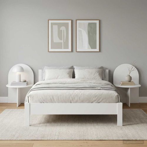 Нощно шкафче 2 pcs Бяло 48 x 49 x 65 см