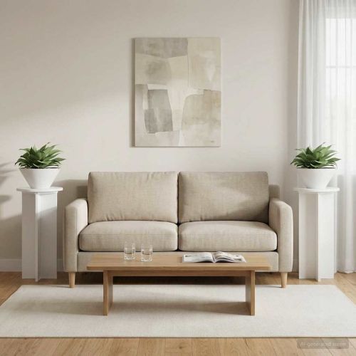 Стойка за растения 2 бр. Бял гланц 29,5 x 29,5 x 60 см