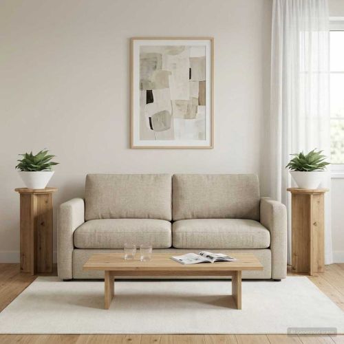 Стойка за растения 2 pcs Дъб артизан 29,5 x 29,5 x 60 см