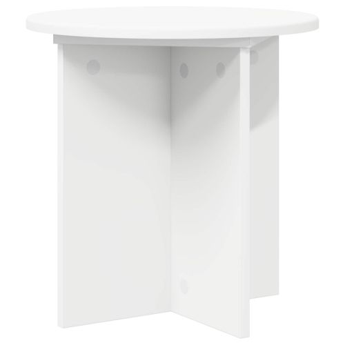 Стойка за растения 2 pcs Бяло Ø40 x 40 см Инженерна дървесина