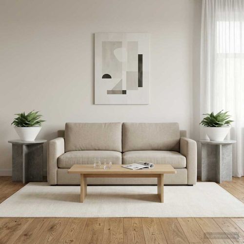 Стойка за растения 2 pcs Бетонно сиво 40 x 40 x 40 cm