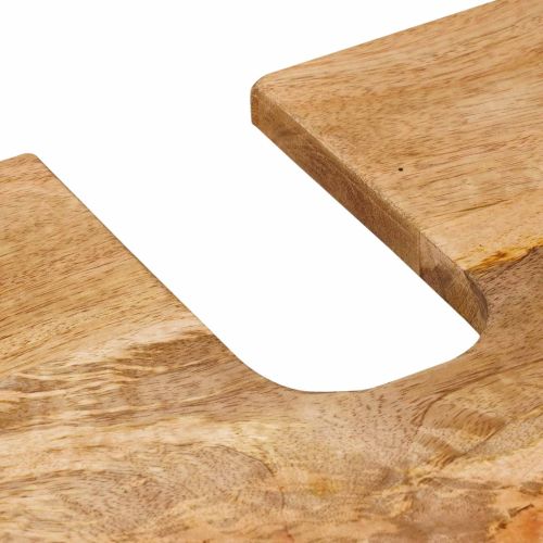 Комплект мебели за баня 5 pcs Естествен Солидно мангово дърво