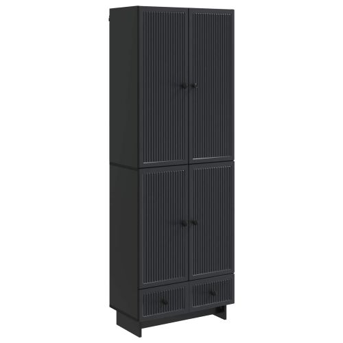 Комплект шкафове 2 pcs Черно 66 х 34,5 х 95 см