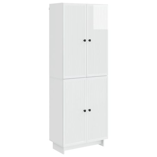 Комплект шкафове 2 pcs Бял гланц 66 x 34,5 x 90 см