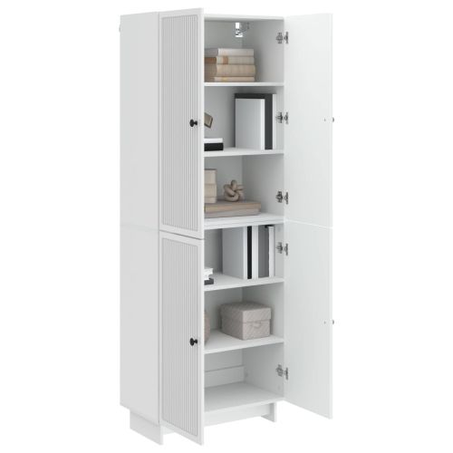 Комплект шкафове 2 pcs Бял гланц 66 x 34,5 x 90 см