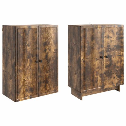 Комплект шкафове 2 pcs Опушен дъб 66 x 34,5 x 90 см