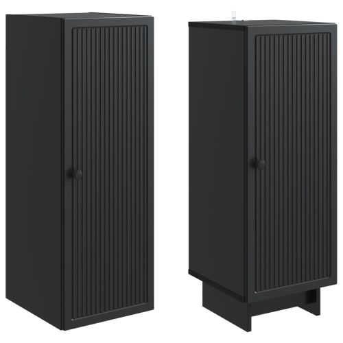 Комплект шкафове 2 pcs Черно 34,5 x 33 x 90 см