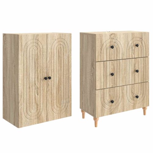 Комплект шкафове 2 pcs 66 x 34,5 x 90 см Инженерна дървесина