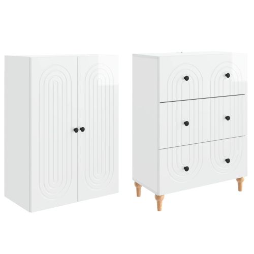 Комплект шкафове 2 pcs 66 x 34,5 x 90 см Инженерна дървесина