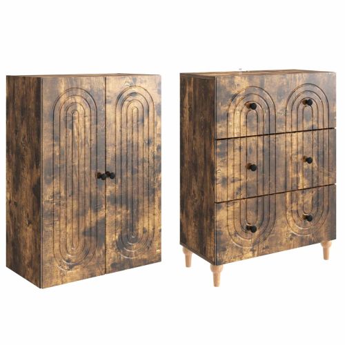 Комплект шкафове 2 pcs 66 x 34,5 x 90 см Инженерна дървесина