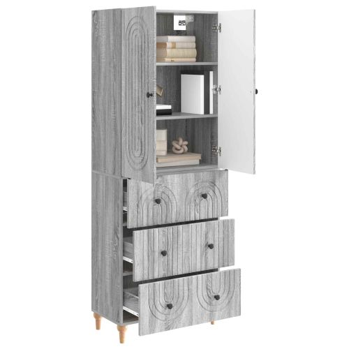 Комплект шкафове 2 pcs Сив Сонома 66 x 34,5 x 90 см