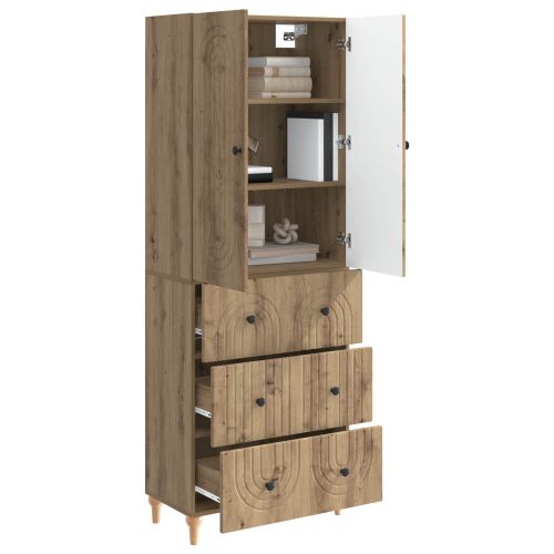 Комплект шкафове 2 pcs 66 x 34,5 x 90 см Инженерна дървесина
