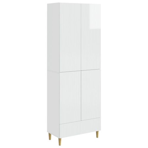 Комплект шкафове 2 pcs Бял гланц 66 х 34,5 х 95 см