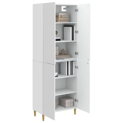 Комплект шкафове 2 pcs Бял гланц 66 x 34,5 x 90 см