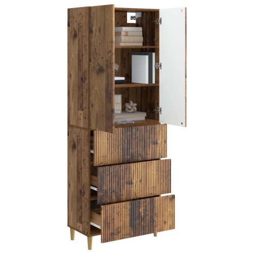 Комплект шкафове 2 pcs 66 x 34,5 x 90 см Инженерна дървесина