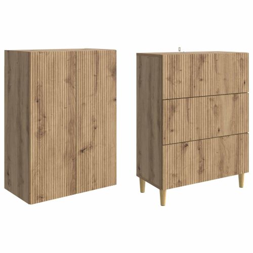 Комплект шкафове 2 pcs 66 x 34,5 x 90 см Инженерна дървесина