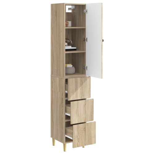 Комплект шкафове 2 pcs 33 x 34,5 x 90 см Инженерна дървесина