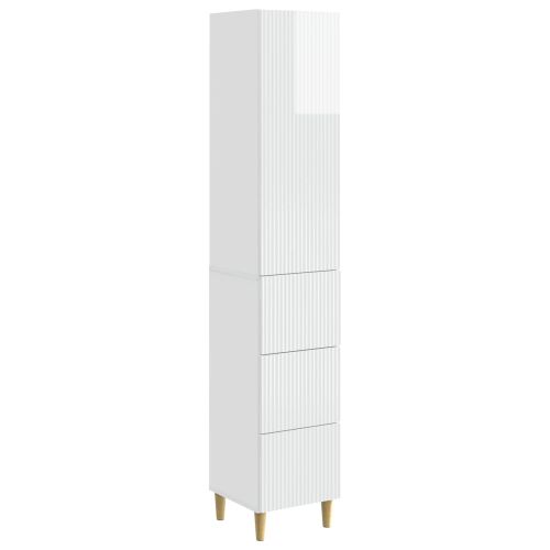 Комплект шкафове 2 pcs Бял гланц 33 x 34,5 x 90 см