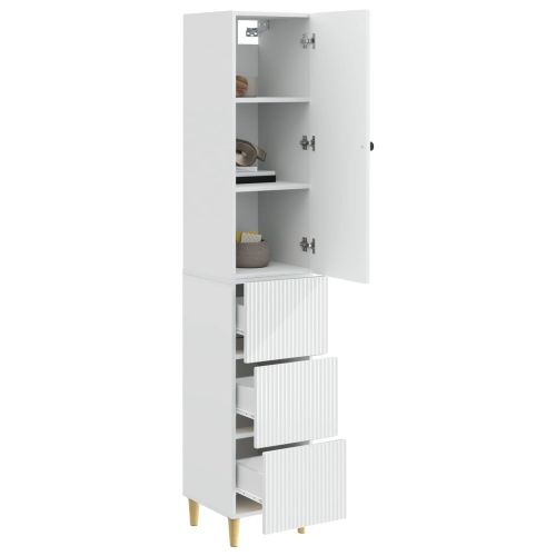Комплект шкафове 2 pcs Бял гланц 33 x 34,5 x 90 см