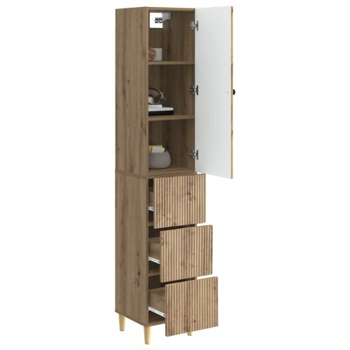 Комплект шкафове 2 pcs 33 x 34,5 x 90 см Инженерна дървесина