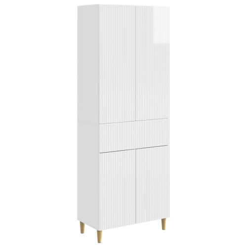 Комплект шкафове 2 pcs Бял гланц 66 x 34,5 x 90 см