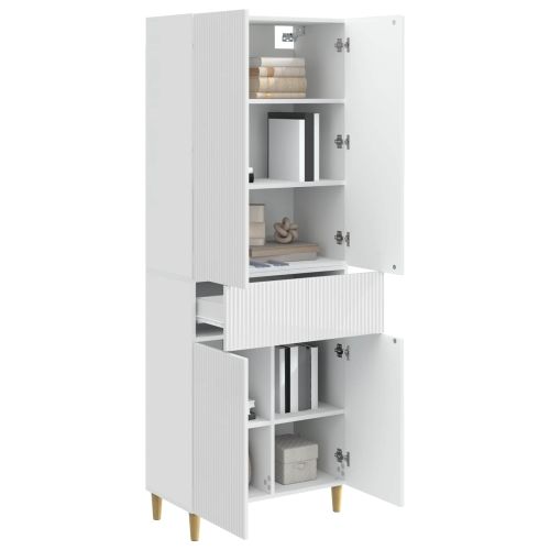 Комплект шкафове 2 pcs Бял гланц 66 x 34,5 x 90 см