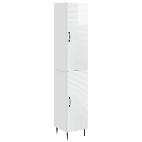 Комплект шкафове 2 pcs Бял гланц 33 x 34,5 x 89,5 см