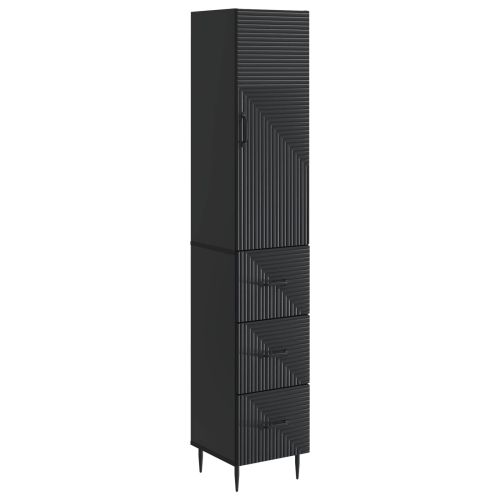Комплект шкафове 2 pcs Черно 33 x 34,5 x 90 см