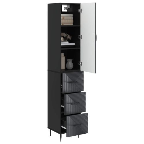 Комплект шкафове 2 pcs Черно 33 x 34,5 x 90 см