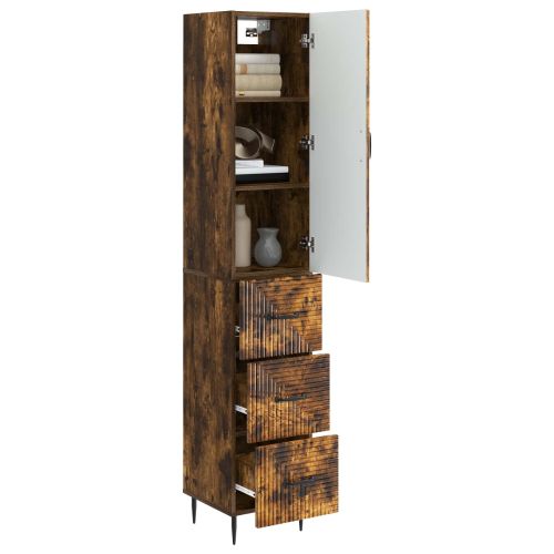 Комплект шкафове 2 pcs Опушен дъб 33 x 34,5 x 90 см