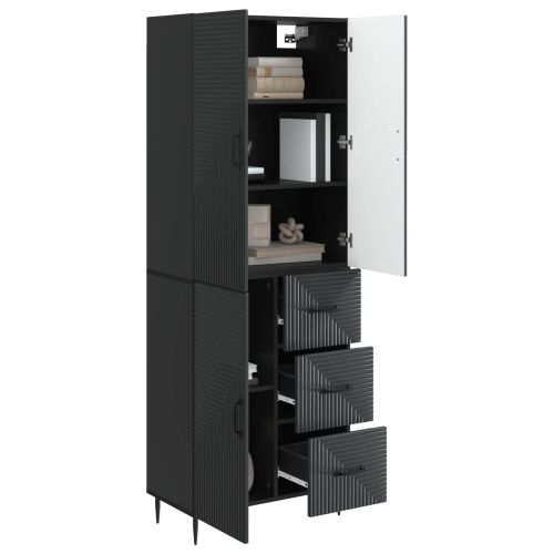 Комплект шкафове 2 pcs Черно 66 x 34,5 x 89,5 см