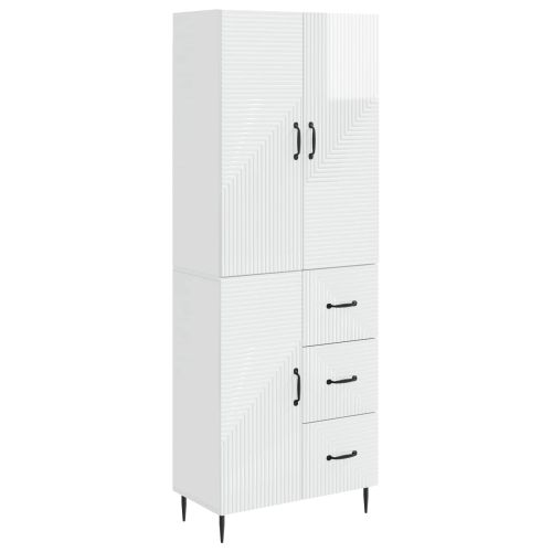 Комплект шкафове 2 pcs Бял гланц 66 x 34,5 x 89,5 см