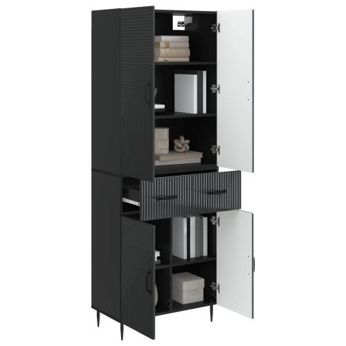 Комплект шкафове 2 pcs Черно 66 x 34,5 x 89,5 см