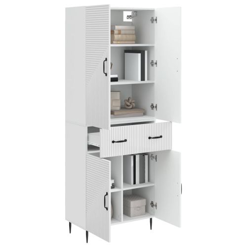 Комплект шкафове 2 pcs Бял гланц 66 x 34,5 x 89,5 см