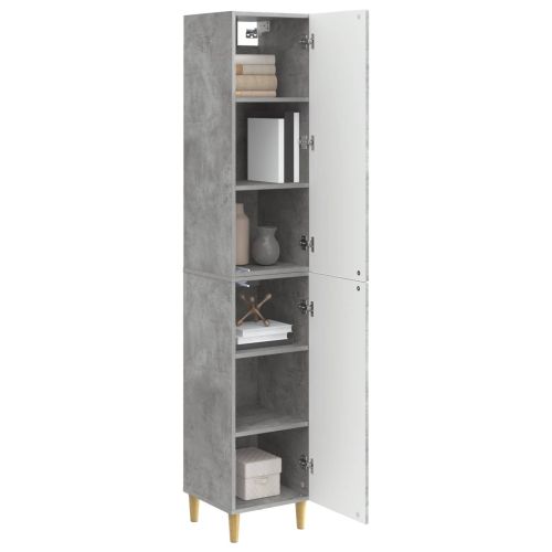 Комплект шкафове 2 pcs Бетонно сиво Инженерна дървесина