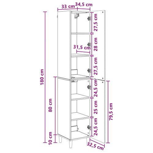 Комплект шкафове 2 pcs Инженерна дървесина