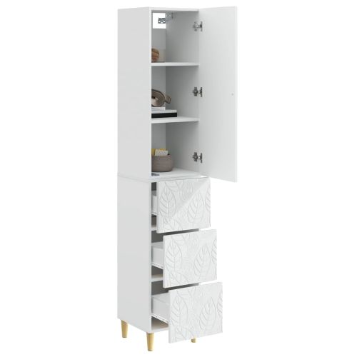 Комплект шкафове 2 pcs Бял гланц 33 x 34,5 x 90 см